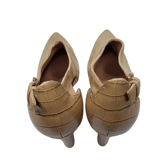 Cole Haan | Tan Genuine Suede Leather Pointed Toe Heeled Booties Women's 6.5 - Picture 7 of 12